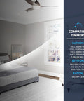 Image showing dimming levels for 4 Inch Canless LED Recessed Lights With A Slick Flush Trim And Snug Ceiling Fit, 5CCT Adjustable Warm To Cool Glow.