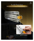 Heavy Duty Full Extension Drawer Slides With Lock For 120kg Load Capacity Smooth Ball Bearing Runners Ultra Quiet And Durable Ideal For Industrial Cabinets RVs And Modded Vehicles Requiring Heavy Duty Drawer Glide, lock detail