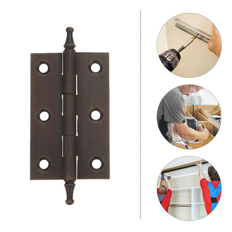 Copper Cabinet Butt Hinges for DIY Furniture and Cupboards Smooth Quiet Operation with Anti Rust Thickened Copper Vintage Style Kitchen Cabinet Hardware