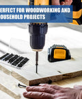 168 Piece Wood Screws Set For Wood And Drywall With Five Sizes From Six By One Half Inch To Six By Three Inch Black Carbon Steel Self Tapping Phillips Flat Head Screws Built Tough For DIYers And Pros being used in woodworking project