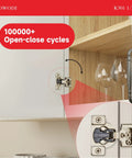 Soft Close Cabinet Hinges 40 Pack For Face Frame Doors Half Inch Overlay concealed cup mounted on a kitchen cabinet door.