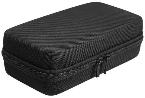 Heavy Duty Hard Shell Travel Case Designed For Tesla J1772 EV To J1772 Charging Adapter, rugged black exterior with zipper.