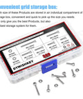 Hex Socket Head Cap Bolts And Nuts Kit Stainless Steel 304 M3 Set in storage box with 360 pieces for DIY hardware projects