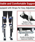 Adjustable Aluminum Drywall Stilts For Painting And Cleaning, Height Range Fifteen To Twenty Three Inches with rubber soles and durable braces