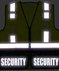 Kickass Heavy Duty High Visibility Safety Vest With Zipper Closure And Reflective Vinyl Stripes For Construction Crews S M Yellow with security lettering.