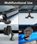 12 Pack Rubber Coated Neodymium Threaded Mounting Magnets With Full Hardware shown in various mounting applications for versatile use.