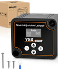 Heavy Duty Dual Battery Isolator Kit delivering zero hassle automatic and manual switching with LED display and included mounting screws.
