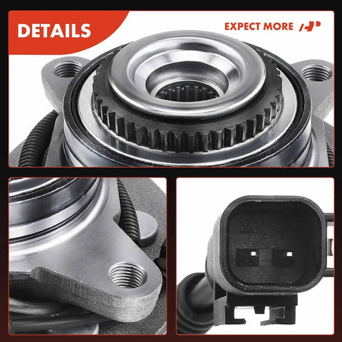 Front Wheel Bearing And Hub Assembly Abs Sensor Ready 6 Lug Bulletproof Setup Fits Ford Expedition And Lincoln Navigator 2015 To 2017 Four Wheel Drive Heavy Duty Roller Bearing Rig