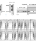 Diagram of Soft Close Drawer Slides 6 to 40 Inch Side Mount Rails Black Three Section Full Extension Heavy Duty 100 Lb Load Capacity