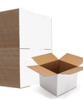 Pack Of 40 5x5x5 White Corrugated Shipping Boxes For Mailing And Packaging, Easy Snap Top Assembly, Sturdy 32 ECT Cardboard