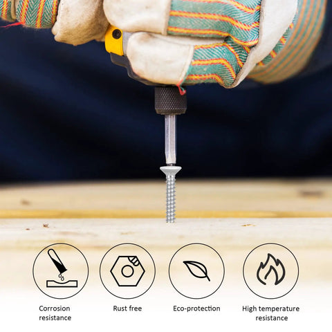 100 Pack White Head Wood Screws Size 10 X 1-3/4 Inch Stainless Steel Phillips Flat Head 304 A2 Grade Durable Fasteners in use