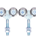 2 Pcs Door Roller Set With Double Wheel Pulley For Glass Barn Doors And Sliding Track Doors, 35mm Diameter