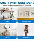 Drywall Anchors and Screws Kit with Drill Bit for a Strong Hold in Walls showcased with shelves, picture frames, mirrors, and decor