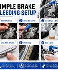 Two Pack Brake Bleeder Hose Kit For Cars And Motorcycles setup steps illustration