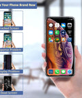 Hand holding iPhone 11 showing cracking issues for iPhone 11 Screen Swap Kit With Full HD LCD Display 6.1 Inch, 3D Touch Digitizer, Frame, Full Assembly, Repair Tools Included, Black, Compatible With A2111 A2223 A2221
