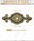 4 Pack Cabinet Handle Backplates 2-7/8 Inch Zinc Alloy with 5/32 Inch Single Hole Vintage Bronze Finish