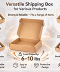 Rugged Corrugated Shipping Boxes 12x9x4 Inches Pack Of 60 Kraft Cardboard Mailers with clothing, electronics, cosmetics, stationery