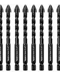 Heavy Duty 6mm Masonry Drill Bit Set 10 Piece Quarter Inch Size Tungsten Carbide Tip Concrete Drill Bits For Tile Brick Plastic And Wood