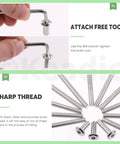 25 Pc M6 X 75mm Socket Cap Bolts And Barrel Nuts Kit With Hex Wrench for Furniture Assembly Demonstration