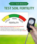 3 In 1 Soil Tester Kit For Moisture Fertility And PH Readouts No Guesswork Ideal For Garden displaying fertility test results