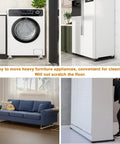 Two Pack Heavy Duty Appliance Rollers under washing machine, refrigerator, and sofa, adjustable 20.3 to 32.3 inches, 2 inch width.