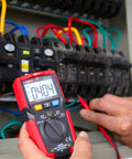 UT125C Pocket Digital Multimeter For DIYers And Pros 4000 Count Tester measuring voltage in electrical panel