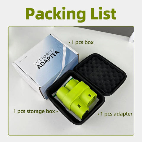 Road Ready Ccs1 To Ccs2 Active Adapter For Euro Electric Cars Sae J1772 To Iec62196 Type 1 To Type 2 Dc Charging Connector in storage box.