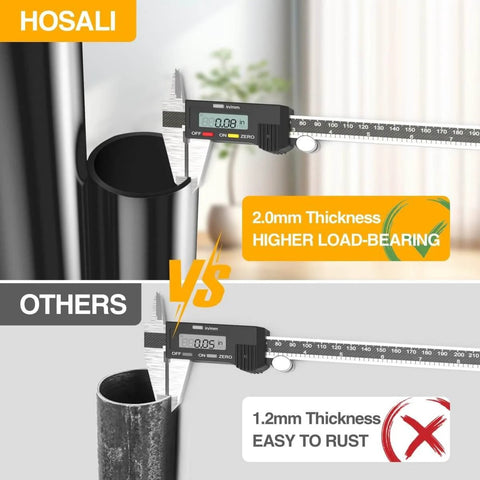 Comparison of heavy duty gas lift cylinder with 2.0mm thickness vs standard 1.2mm, highlighting load-bearing capacity.
