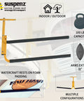 Yellow Kayak Ceiling Rack And Under Deck Garage Hanger For Two Kayaks And SUPs Adjustable Arm Storage Solution To Free Up Floor Space Easy Mount High Weight Capacity Keeps Water Gear Ready To Grab