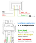 Wiring diagram for 12V Blue LED Push Button Switch Waterproof Toggle With 4 Wire Connector Kit For Car Modifications Start Button