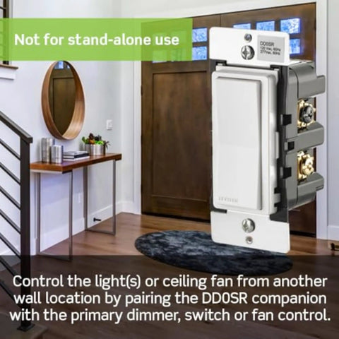 Decora Smart Switch Companion For Multi-Location Lighting Control With Locator LED Not For Stand-Alone Use with hallway view