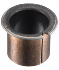 Rock Solid Flanged Sleeve Bearings With 22 Mm Bore And 25 Mm Od Oilless Bushings For Heavy Machinery, showing bronze and sintered surface.