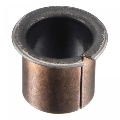 Rock Solid Flanged Sleeve Bearings With 22 Mm Bore And 25 Mm Od Oilless Bushings For Heavy Machinery, showing bronze and sintered surface.