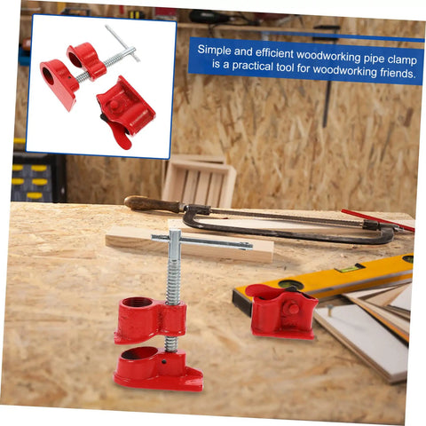 Built Tough Woodworking Pipe Clamp Set Half Inch Quick Release Cast Iron Clamps 2 Piece Kit for Woodworking and Glue Ups