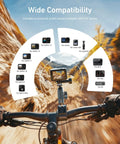 Super Clamp Camera Mount With 360 Dual Ball Head For Bike Handlebar Mounts Compatible GoPro, DJI, Insta360 Cameras