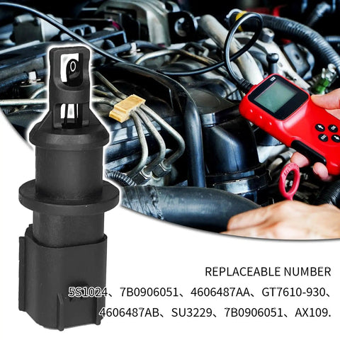 No Sweat Swap Intake Air Temperature Sensor For Dodge Chrysler Jeep Ram 1500 showing close-up on engine components and diagnostic tool.