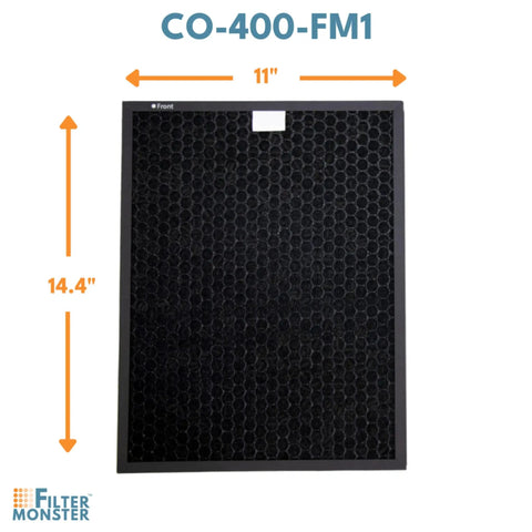 Replacement Carbon Filter Set for Coway Airmega 400 and 400S Air Purifiers Activated Carbon Filtration to Fight Odors and VOCs