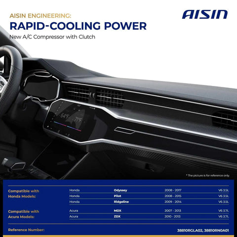 Heavy Duty AC Compressor With Clutch For Sweet Summer Cooling And Rock Solid Reliability Engineered For Smooth Highway Cruising inside a car dashboard.