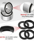 Honda Front Wheel Bearings And Seals Kit for Foreman 400 500 450 Rincon 650 680 Rubicon 500 ATV with long-lasting steel bearings