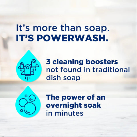 Image highlighting Powerwash Spray Dish Soap Fresh Scent Starter Kit With Three Refills Four 16 Ounce Bottles benefits visually.