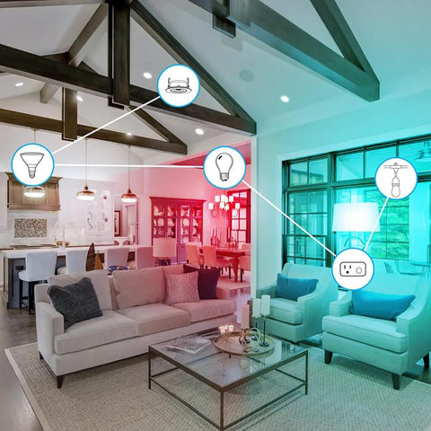 Smart Filament Globe Light Bulb 60W Equivalent WiFi Dimmable with Alexa and Google Assistant no hub living room setup