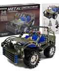 Hands On 283 Piece Metal Construction Kit For Builders Ages 8 To 12 With Erector Style Mechanics STEM Building Jeep Vehicle