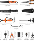 Fillet Knife Set For Beginners With 9 Piece All In One Fishing Tool Kit Including Non Slip Grip Fillet Knife, Precision Pliers, Tape Measure