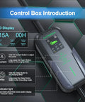 LCD display control box for Level Two EV Charger With 240V NEMA 14 To 50 Plug And 25 Foot Cable UL Certified Portable Electric Vehicle Charging Station.