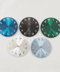 Retro Stainless Steel Watch Dial Kit 28.5mm With Arabic Numerals For Automatic Mechanical Movement NH35 NH36 White Face DIY Timepiece Assembly For Watchmakers Dope Build Ready, multicolor dials