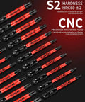 Angled view of RLVKEAZ 12-piece impact Torx bit set (TT5–TT40) with 1/4 in hex shank and red handles
