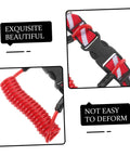 Coiled Diving Lanyard With Quick Release Buckle For Underwater Camera And Flashlight Securement, Red Scuba Webbing Strap