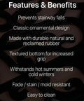 Image showing features of Non Slip Rubber Stair Treads For Indoor Outdoor, highlighting durability and safety benefits.