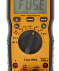 Auto Range Digital Multimeter 600V CAT III NCVT Temp with Backlit Display showing 'FUSE' warning