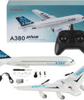 Airbus A380 RC Plane For Beginners, 2 Channel 2.4Ghz Ready To Fly Remote Control Plane, Durable EPP Foam, Gyro Stabilized Package